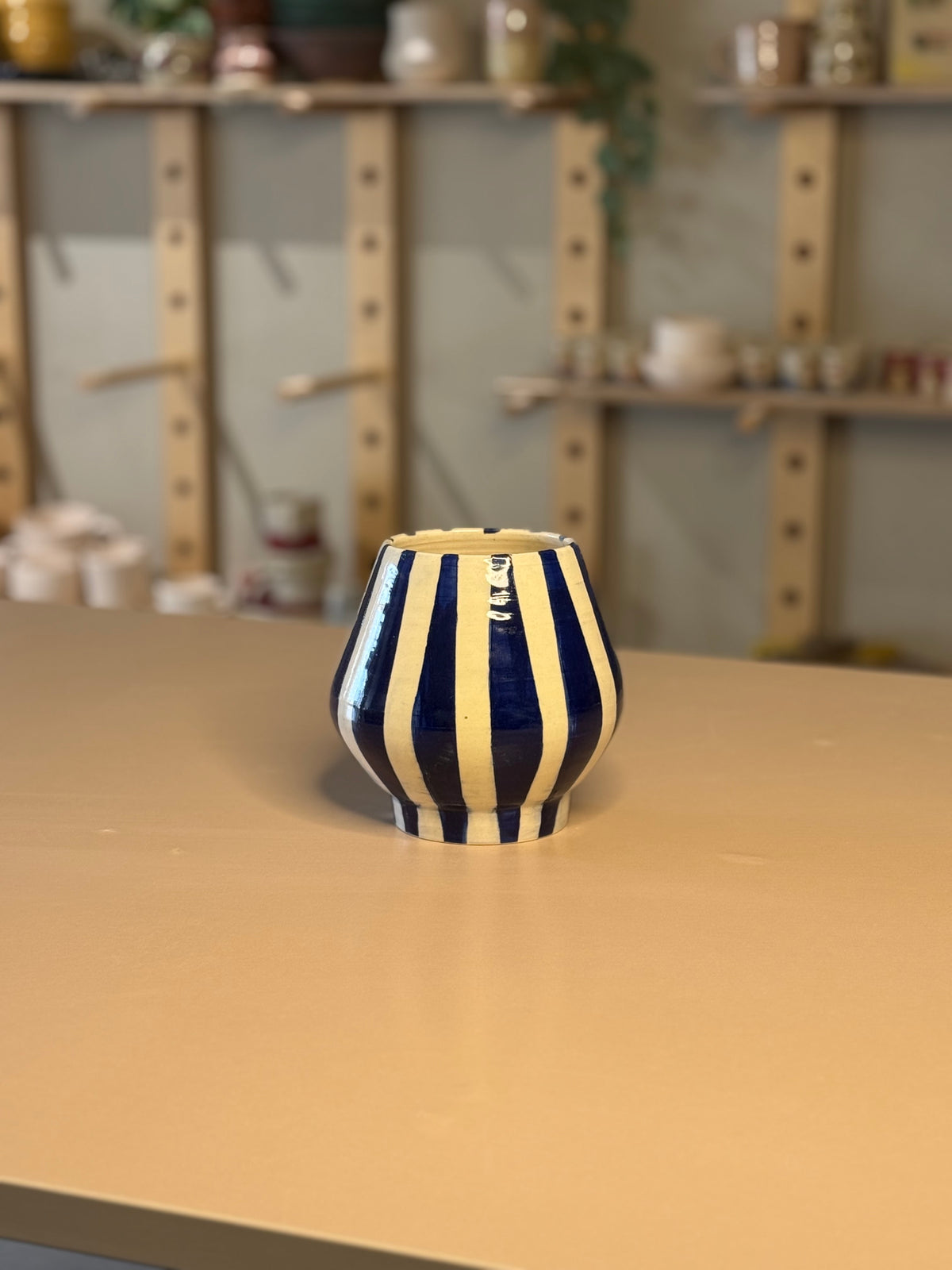 Blue Lined Vase