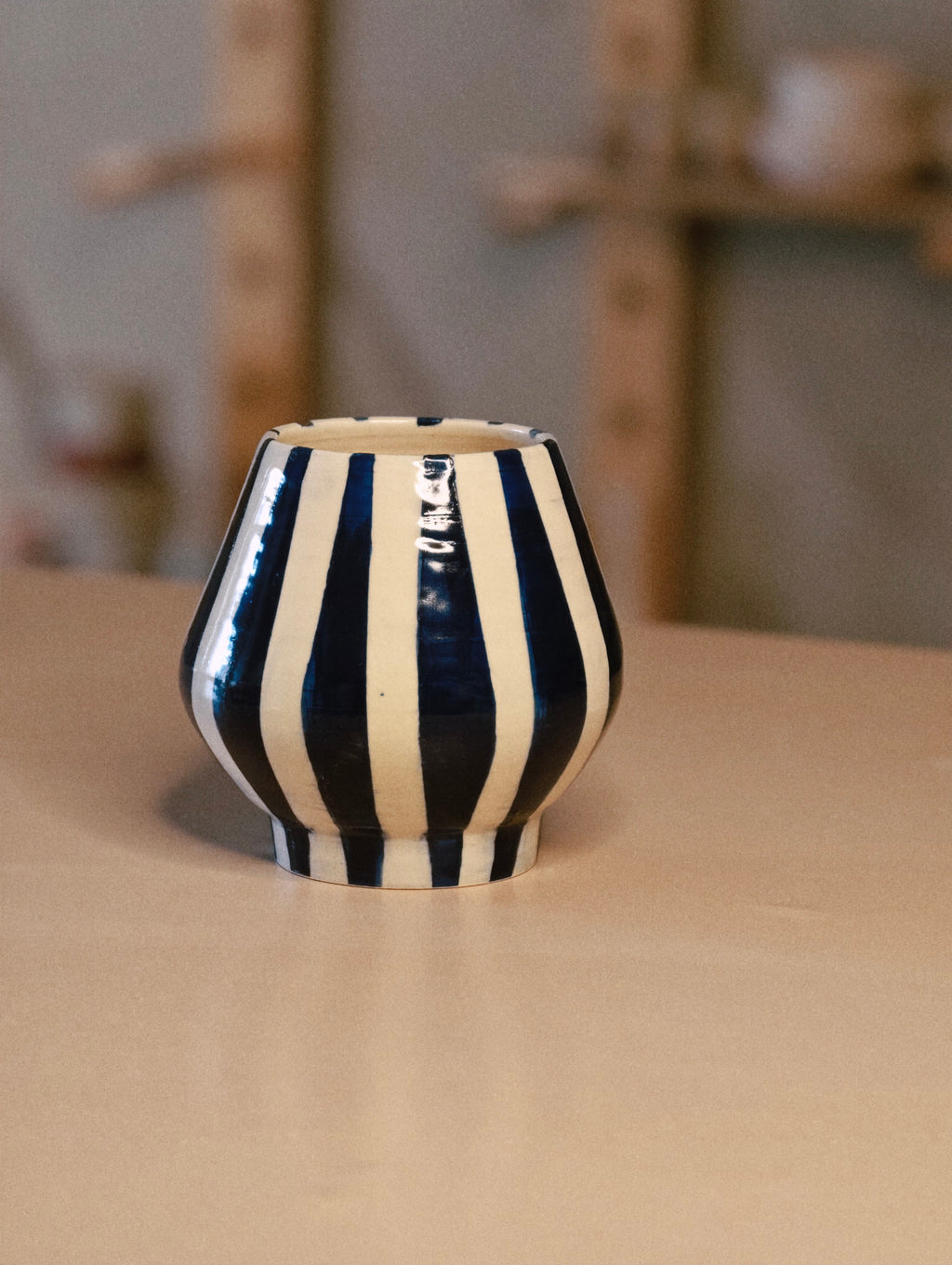 Blue Lined Vase