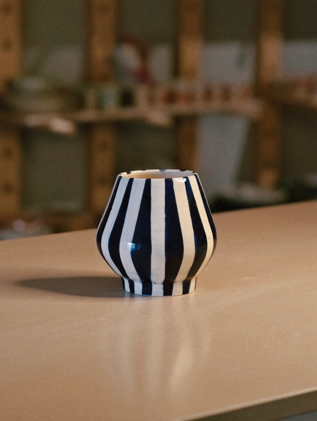 Blue Lined Vase